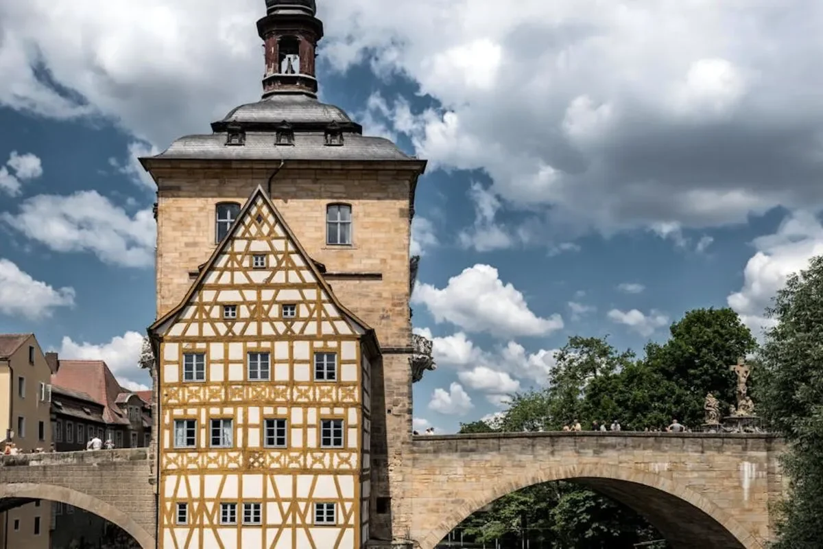 Panoramic scenic travel photography of Bamberg, Germany