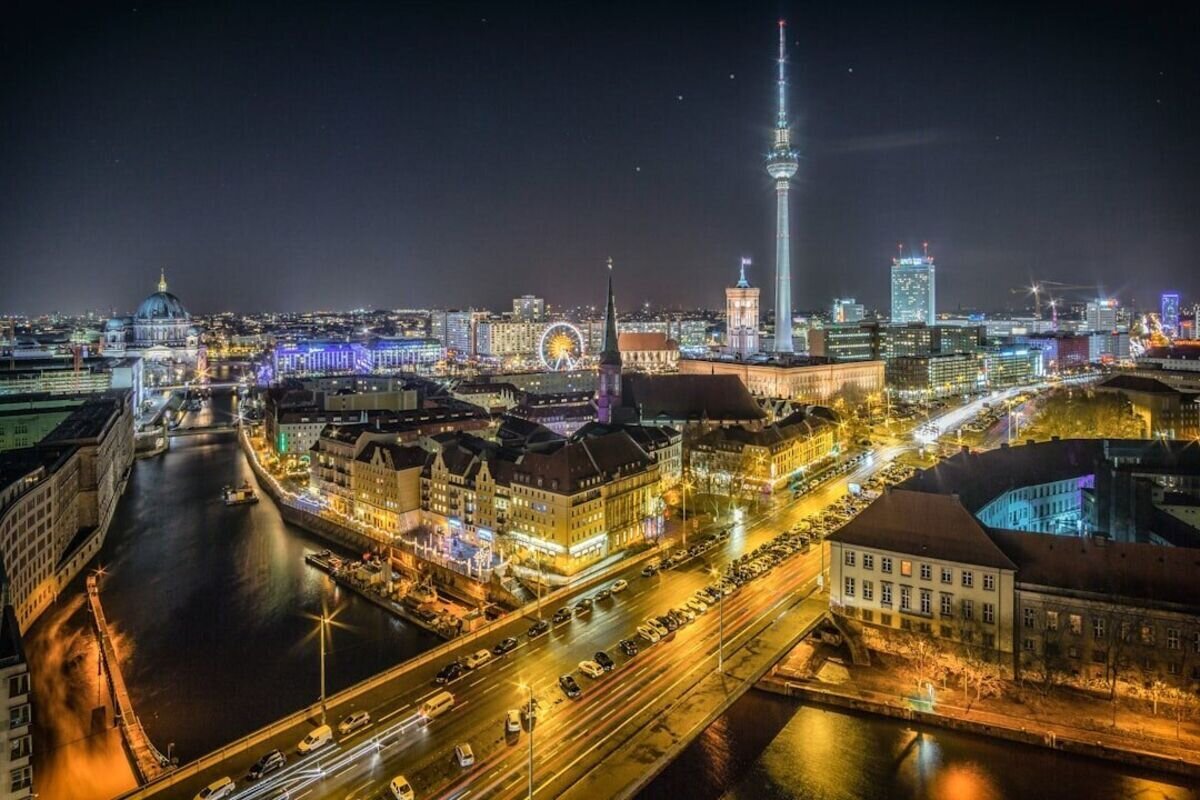 Panoramic scenic travel photography of Berlin, Germany