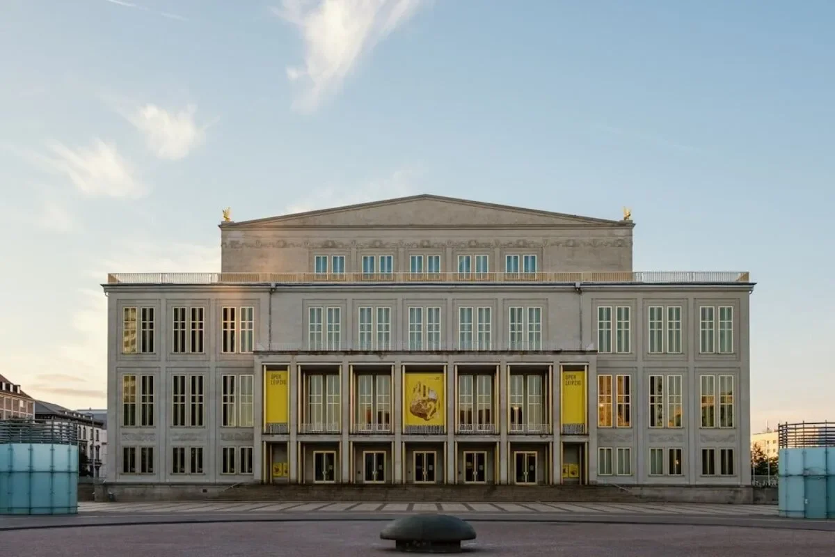 Panoramic scenic travel photography of Leipzig, Germany