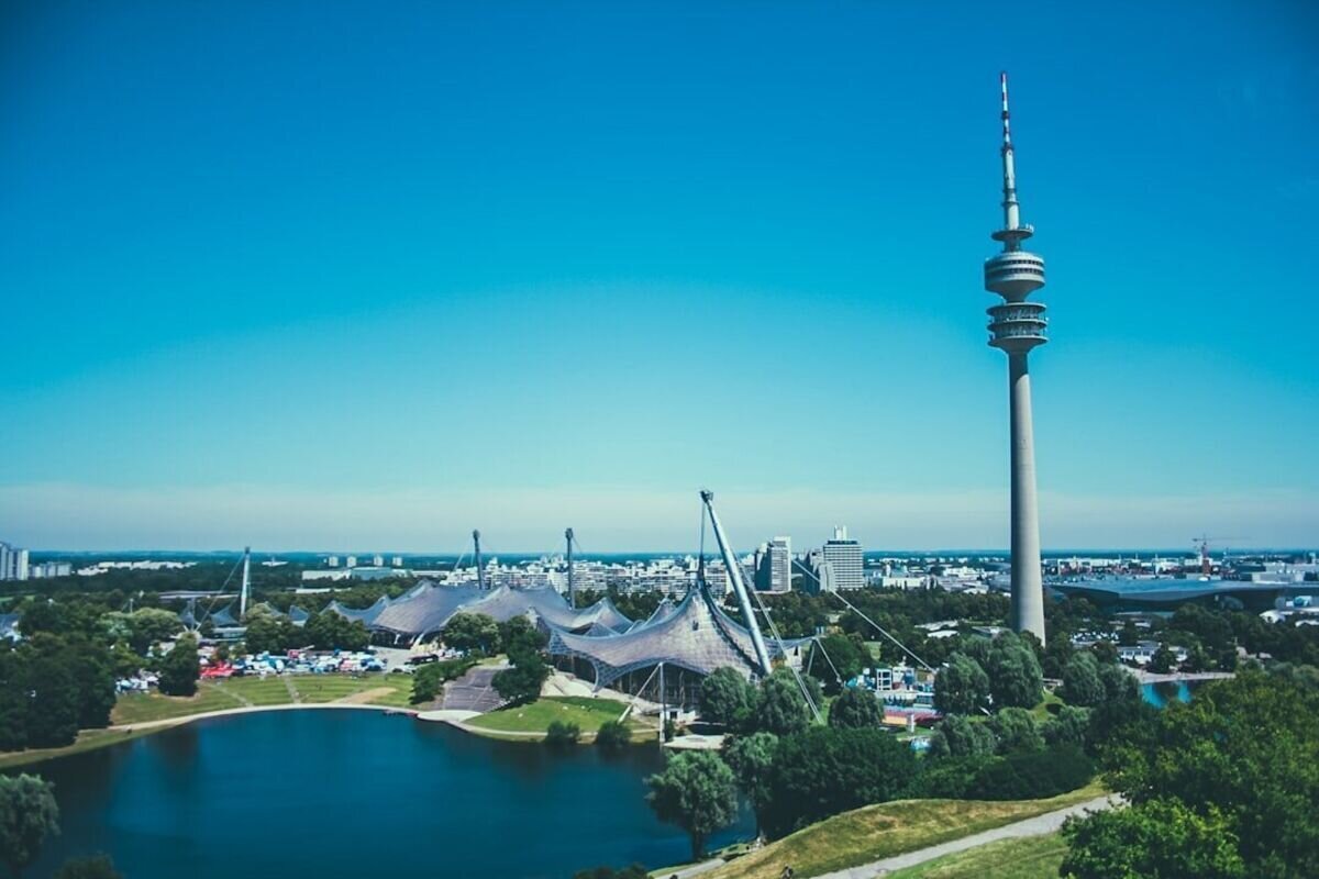 Panoramic scenic travel photography of Munich, Germany