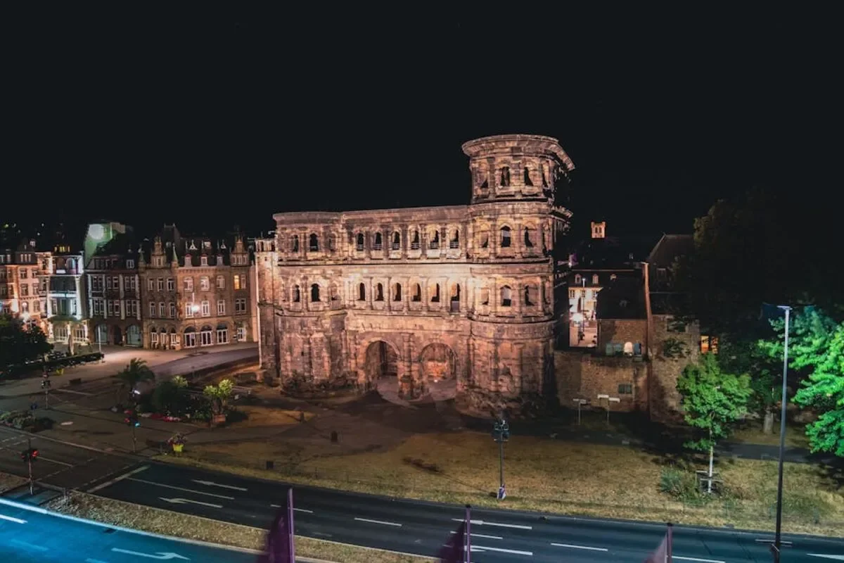 Panoramic scenic travel photography of Trier, Germany