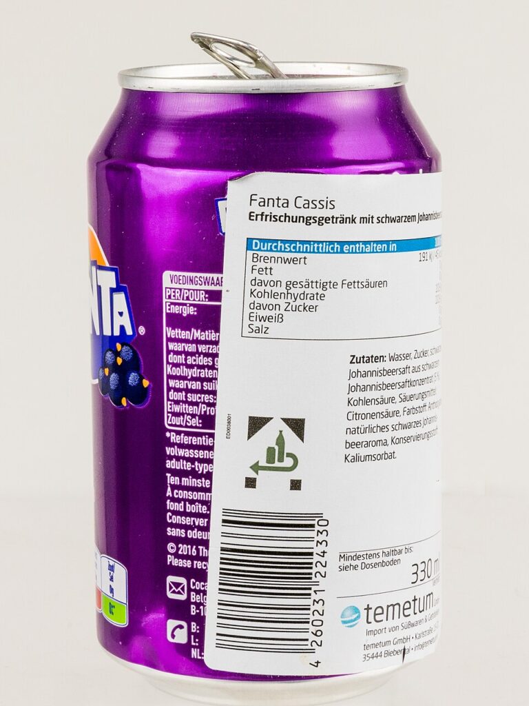 Pfand System Explained: Germany's Bottle Deposit Complete Guide 7 Fanta soda can featuring the Deutsche Pfandsystem GmbH logo prominently on its label.