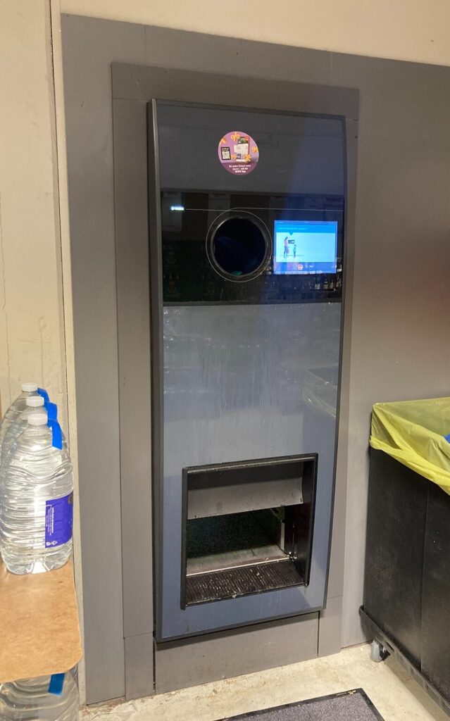 Pfand System Explained: Germany's Bottle Deposit Complete Guide 10 Pfandautomat in Krefeld, Germany, designed for recycling bottles and cans, featuring a user-friendly interface.