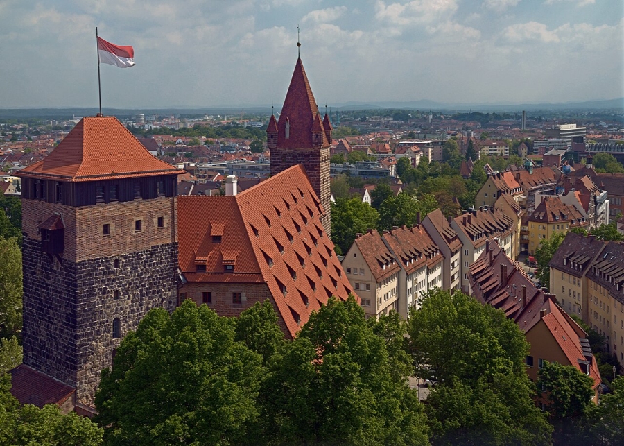 Exploring the German Castle Road: A Complete Guide 9 Aerial view of Nuremberg showcasing the Imperial Castle and surrounding cityscape.