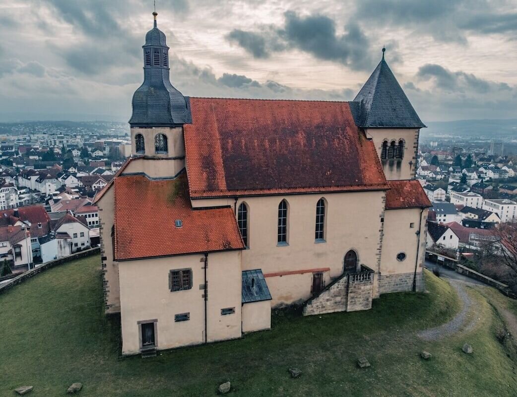 Landscape and iconic architecture of Hesse federal state, Germany