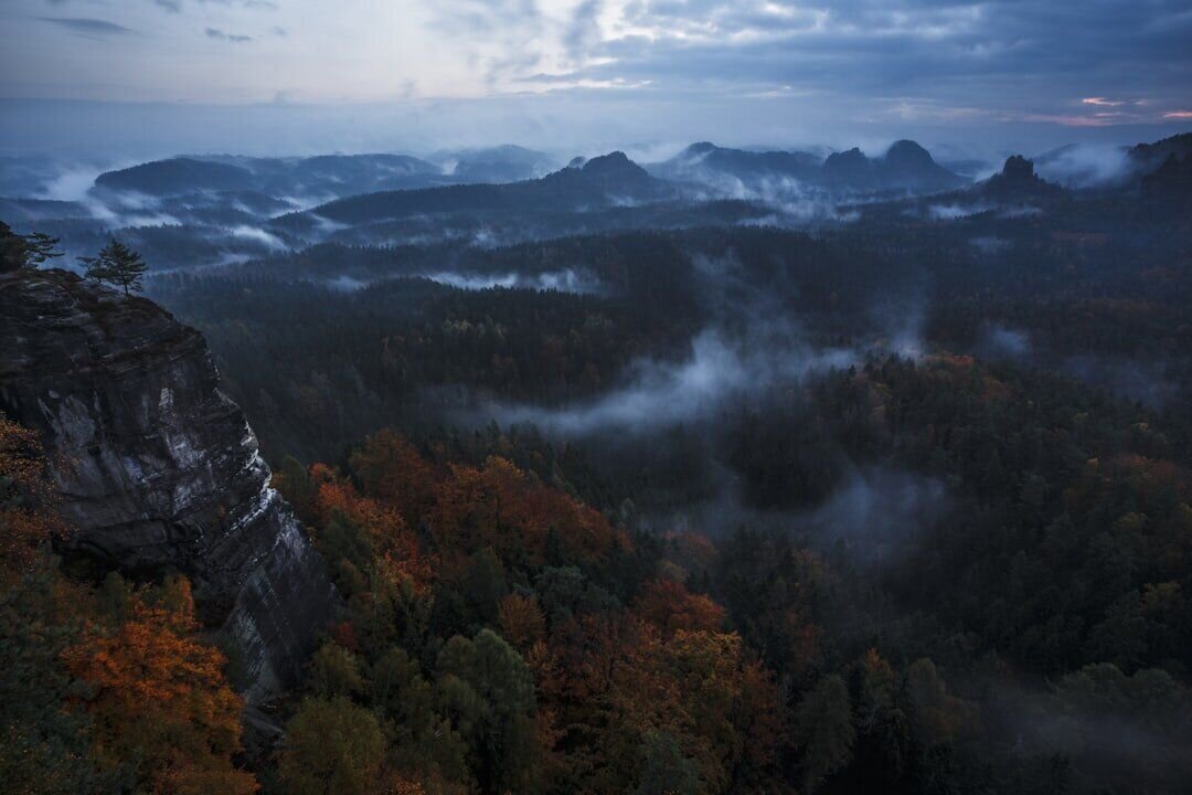 Landscape and iconic architecture of Saxony federal state, Germany