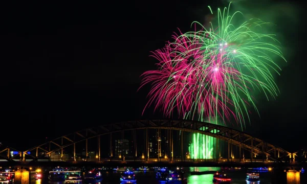 Events 1 Festival atmosphere and cultural celebration of Rhine in Flames in Germany