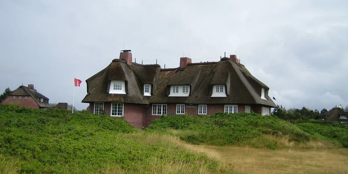 Scenic view and travel landmark guide for Sylt, Germany
